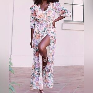 Express Multicolor Floral Maxi Dress S/M